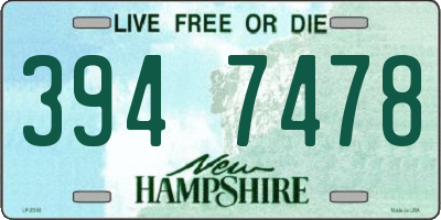 NH license plate 3947478