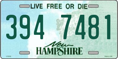 NH license plate 3947481