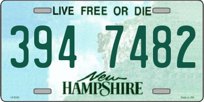 NH license plate 3947482