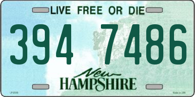 NH license plate 3947486