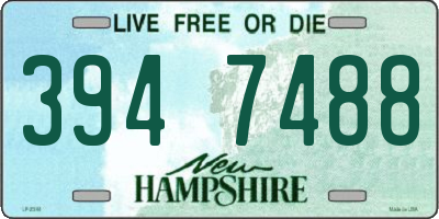 NH license plate 3947488