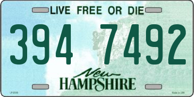 NH license plate 3947492