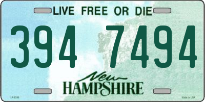 NH license plate 3947494
