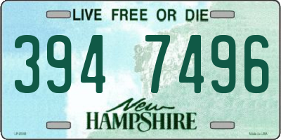 NH license plate 3947496