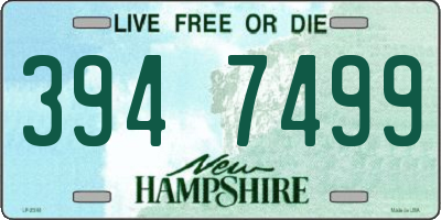 NH license plate 3947499