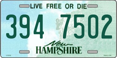 NH license plate 3947502