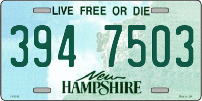 NH license plate 3947503