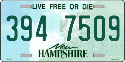 NH license plate 3947509