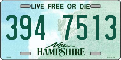 NH license plate 3947513