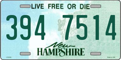 NH license plate 3947514