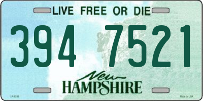 NH license plate 3947521