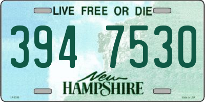 NH license plate 3947530