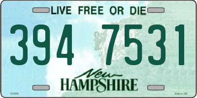 NH license plate 3947531