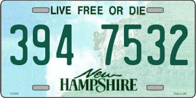 NH license plate 3947532