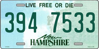 NH license plate 3947533