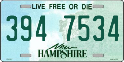 NH license plate 3947534