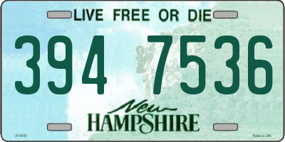 NH license plate 3947536