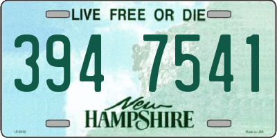 NH license plate 3947541