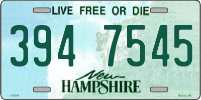 NH license plate 3947545