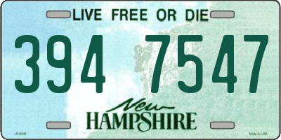 NH license plate 3947547