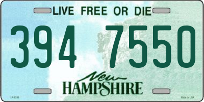 NH license plate 3947550