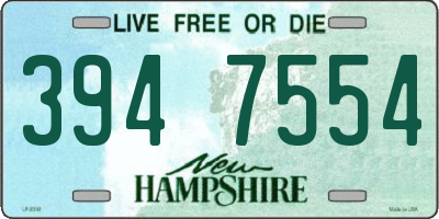 NH license plate 3947554