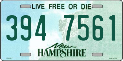 NH license plate 3947561