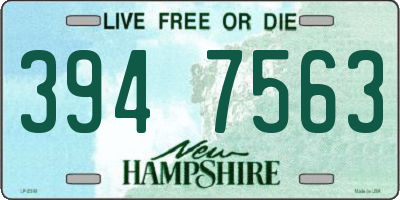 NH license plate 3947563