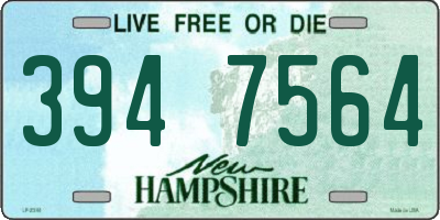 NH license plate 3947564
