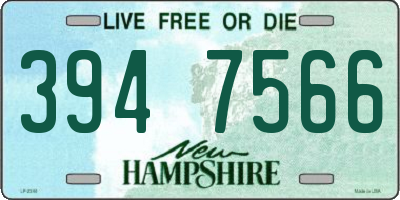 NH license plate 3947566