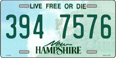NH license plate 3947576