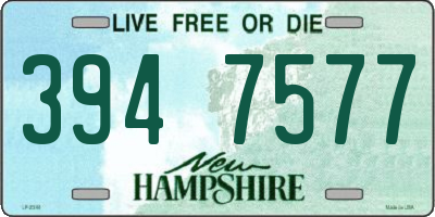 NH license plate 3947577