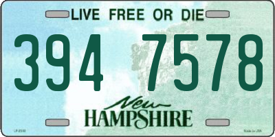 NH license plate 3947578