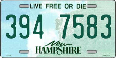 NH license plate 3947583
