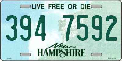 NH license plate 3947592
