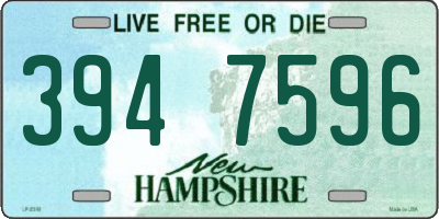 NH license plate 3947596