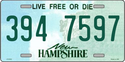 NH license plate 3947597