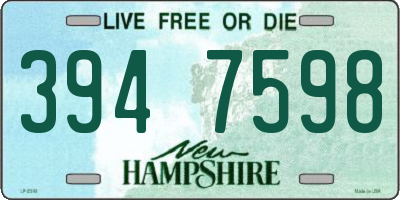 NH license plate 3947598