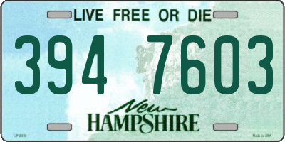 NH license plate 3947603