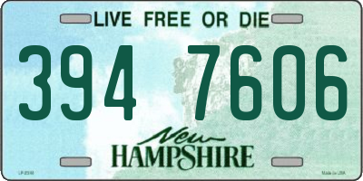 NH license plate 3947606