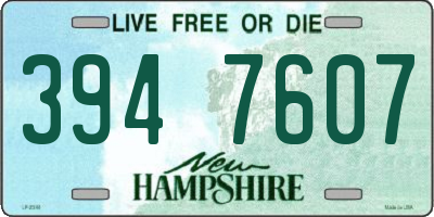 NH license plate 3947607