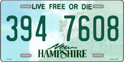 NH license plate 3947608