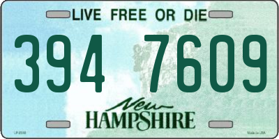 NH license plate 3947609