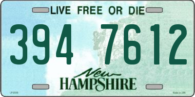 NH license plate 3947612