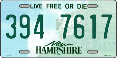 NH license plate 3947617