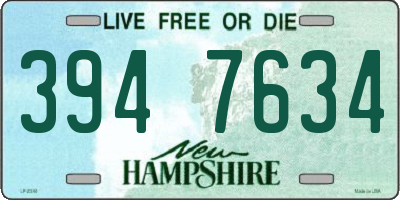 NH license plate 3947634