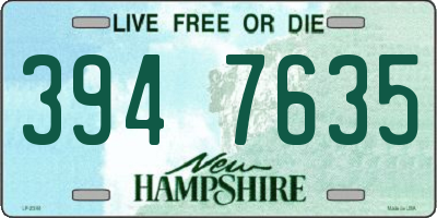 NH license plate 3947635