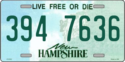 NH license plate 3947636