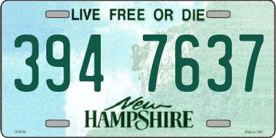 NH license plate 3947637