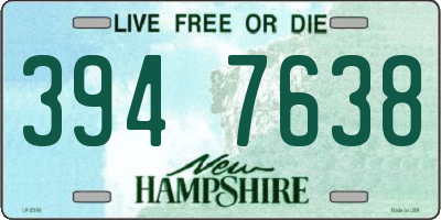 NH license plate 3947638